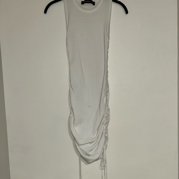 Lioness White Sleeveless Ruched Side Mini Dress - Picture 2 of 7